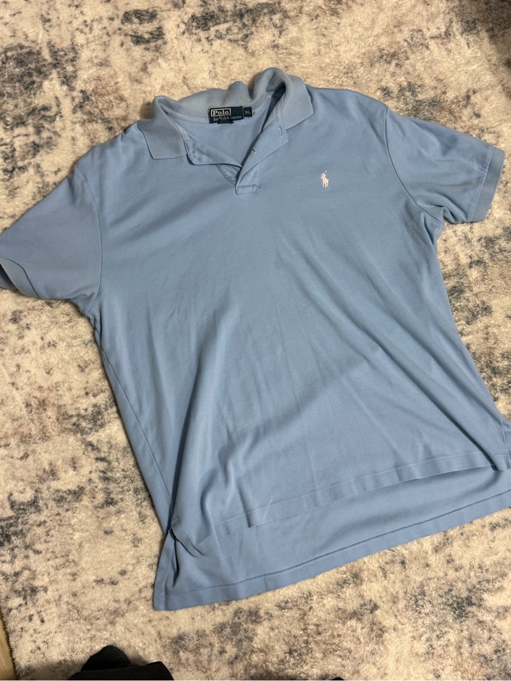 Polo by Ralph Lauren Powder Blue Polo with Embroidered Pony